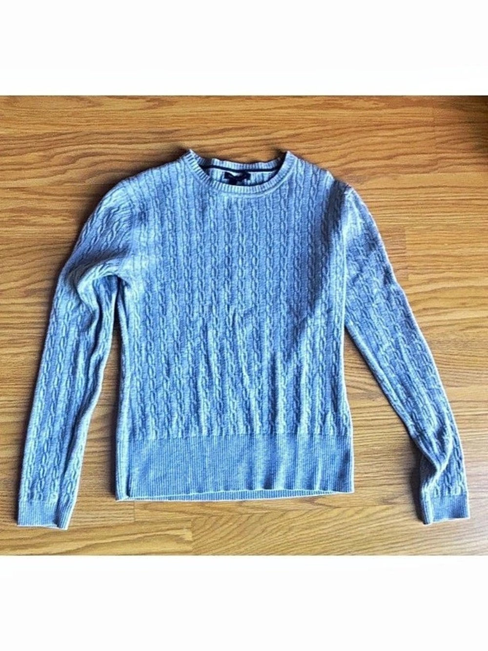 Tommy Hilfiger Cable Knit Crewneck Sweater Grey Medium
